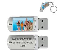 32GB/64GB/128GB USB Stick - Personalised USB Stick,Custom Usb Flash Drives - Laser Engraved Text/Name, Uv Printed Photo/Logo, Usb Flash Drive, Fast Reading & High Compatibility (Style D, 128, GB)