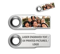 32GB/64GB/128GB USB Stick - Personalised USB Stick,Custom Usb Flash Drives - Laser Engraved Text/Name, Uv Printed Photo/Logo, Usb Flash Drive, Fast Reading & High Compatibility (Style B, 128, GB)