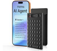 32GB AI Voice Recorder with Case - 2000h Storage, 30h Battery, Real-Time AI Transcription, 58-Language Translation & Summary Templates, One-Press Recording, Black