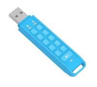 32GB iStorage datAshur Personal 256-bit Encrypted AEX-XTS USB2.0 Flash Drive Blu