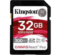 32GB Kingston Canvas React Plus SD (SDHC) Memory Card UHS-II U3 V90 300MB/s R