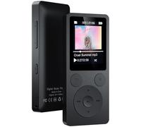 32GB MP3 Player Bluetooth 5.3 & Speaker - Upgrade with Physical Buttons (Back, Menu, Volume), Only 37g with Headphones FM Radio Voice Recorder Mini Design HiFi Sound, Up to 128G