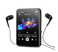 32GB MP3 Player with Bluetooth 5.0,2.4-inch TFT Full Touchscreen MP3 & MP4 Player with FM Radio, Recorder, Built-in Speaker for Walking and Running, Support up to 128GB TF Card