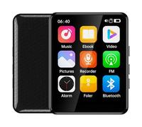 32GB MP3 Player with Bluetooth5.0, Portable HiFi Music Player with 2.4in Full Touch Screen, Built In Speaker, Voice Record, FM Radio, EBook Reader, Video & Photo Viewer (Black)