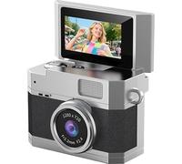 32GB Retro Thumb Camera CCD Digital Camera Flip Screen Outdoor Photography Camera Camera Action Strap 720P Portable Thumb