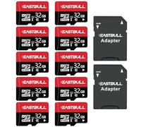 32GB SD Memory Cards Full HD Video 90MB/s UHS-I U1 Micro SDHC Class 10 for CCTV Camera (10 Units + 2 Adapters)