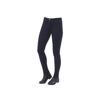 (32in, Navy) Dublin Womens/Ladies Supa-fit Zip Up Knee Patch Jodhpurs