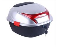32L Motorbike Top Box for Motorcycle Trunk with Lock for Storage Helmet, Waterproof Luggage Case Tour Tail Case Top Box for Motorcycle Scooter Moped