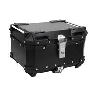 32L Motorcycle Top Box with Arrow Storage Case Safety Lock Water Resistant for All Motorcycles Durable Aluminum Alloy (Black)