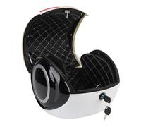 32L Motorcycle Top Case Stylish Sporty Design Water Resistant Dust Proof Trunk Box for Scooter (White)