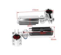 32mm 1 1/4" Motorcycle Foot Pegs Mount Engine Guard Foot Rest Compatible With Electra Ultra FLHTCU Models(Small Clamps)
