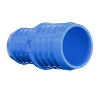 32mm > 19mm (1 1/4" > 3/4") Blue Pipe Corrugated Blueucing Joiner PVC Barbed Straight Tube Adapter Hose Reducer Fitting Coupling Adapter