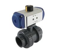 32mm 2-Way PVC Pneumatic Ball Valve Double Acting - VDL