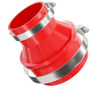 32mm > 25mm Straight Pipe Duct Reduction Connector Red Ducting Joiner + Hose Clips
