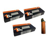 32mm + 38mm + 63mm 16g Angled Nails, 3 x 500 Pack + 1 x Fuel Cell for Paslode