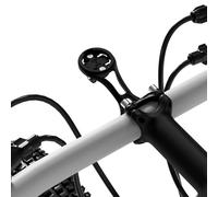 32mm Bicycle Stem Computer Mount for Garmin Edge Explore, Flashlight and Action Camera Install, Compatible with Bryton, Wahoo, and CATEYE, Lightweight Aluminum Alloy Bike GPS Out-Front Mount Black