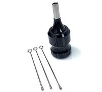 32mm Billet Aluminium Tattoo Cartridge Needle Grip Set Adjustable & 3 Bars