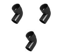 32mm Black PVC Waste Pipe 90-Degree Conversion Bend, Solvent Weld Fitting, Pack of 3