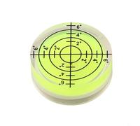 32mm Bubble Level for Level - Round Circular Measuring Meter with Fluorescent Yellow-Green Liquid, 1.26 x 0.47 in, Acrylic Tool