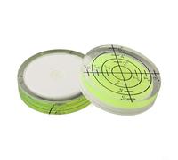 32mm Circular Bubble Level for Professional Measuring and Normal Usage, Acrylic Material with Fluorescent Yellow-Green, Blue, or White Liquid(5PCS)