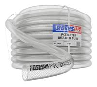 32mm Clear Braided PVC Hose Pipe, Heavy Duty Water & Airline 6m | -10°C to +65°C (Peak 70°C) | 19.7ft for Short Runs | Ponds, Aquariums & Brewing | 38mm Outside Diameter | 3mm Wall