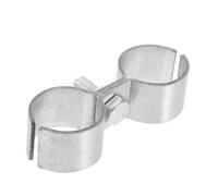32mm Double Pipe Clamp, Galvanized Iron Mount for Machine Pipe Runs | Provides essential hardware for securing twin pipe runs, ensuring reliable performance for diverse assembly tasks.