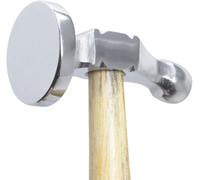 32mm German Style Chasing Hammer, Ball Peen Planishing Repousse Metal Work Tool with Wooden Handle, Bow Face Design