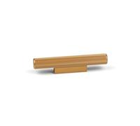 32mm Gold Brass Reeded Grooved Cabinet Bar Handle Cupboard Door Drawer Pull Knob
