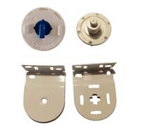 32mm Louvolite Roller Blind Kit With Metal Chain (750mm Chain Drop, White - Blue Pin (Up to 2.7kg))
