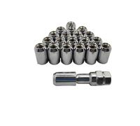 32mm Lug Nuts M12x1.25,M12x1.5 Wheel Nut With One Key 20+1 Pack Wheel Lug Nuts(M12x1.5)