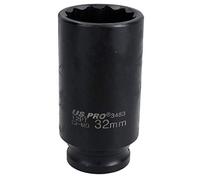 32mm Metric 1/2" Drive Deep Rear Hub Axle Nut Socket 12 Sided Bi-Hex