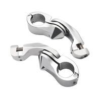 32mm Motorcycle Engine Guard Highway Foot Pegs Footrest Compatible With Various Touring And Models Including Road King CVO Street Sportster(Chrome Mount Kit)