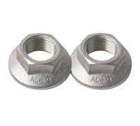 32mm One-Shot Flange Lock Nut - M24 x 1.5 Self-Locking Axle Hub Nut for Trailer & Caravan Hubs - Single-Use High-Torque Safety Nut 2 Pack