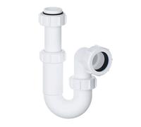 32mm P Trap, Adjustable Swivel 1 1/4 inch Telescopic Basin Trap - PlumbEZ | Anti slip ring, 75mm water seal, BS EN 274-1 compliant, universal outlet