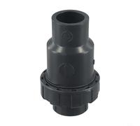 32mm Pool Check Valve Anti Backflow Replacement for Swimming Ponds, Gray PVC One-Way Valve Prevents Water Reverse Flow, No Tools Required for Above Ground Pool Equipment Parts