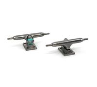 32mm Prodigy Gen2 Pro Fingerboard Trucks - Pro Style Base and Hanger with Custom Pivot Tuning and Pro Duro Bubble Bushings - Raw Steel Colorway