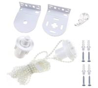 32mm Roller Blind Controller for Bead Curtains, Plastic Curtain Head Accessory with Complete Fixing Set