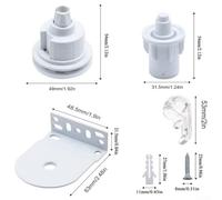 32mm Roller Blind Controller for Bead Curtains, Replacement Curtain Head with Braking Mechanism, Plastic Blind Accessories for Home Treatment