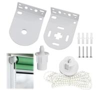 32mm Roller Blind Fittings, Heavy Duty Metal Brackets 3M Bead Chain, Complete With Clutch, Chain, and Metal Brackets, Upgrade Window Blind Accessories Parts Spare Kit Complete Easy Fit Replacement Set