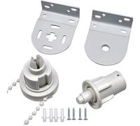 32mm Roller Blind Fittings Kit - Heavy Duty Brackets,3m Chain & Connectors for Repair - Top/Side/Face Fix,No-Drill,5kg Load - Compatible with Blackout,Kitchen,Bathroom Blinds