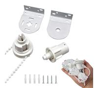 32mm Roller Blind Fittings Kit Heavy Duty Metal Blind Brackets, Complete With Roller Blind Clutch, Chain, Metal Brackets, Replacement Spares Parts Repair, Max Load 5 KGS