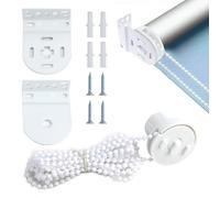 32mm Roller Blind Fittings, Roller Blind Brackets Roller B lind Repair Kit Roller Bli nd Accessories R oller Blind Spares Replacement Repair Kit with Beaded Chain for Curtain Rods