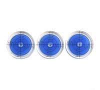 32mm Round Bubble Level 3-Pack Acrylic Blue Liquid