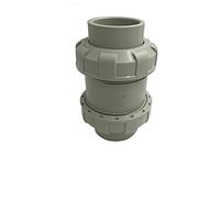 32mm Solvent Weld, Grey Double Live Connection, PPH Non-Return Check Valve, for Chemical, Power Plant and Wastewater Treatment Industries
