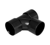 32mm Solvent Weld Waste Pipe Plumbing Fitting Swept Tee Bend-Black (Pack of 5)