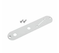 32mm Steel Tele Control Plate with Angled Switch Slot for Fender Silver | Compatible with Fender Telecaster Electric Guitars, Stable Performance, Easy Replacement