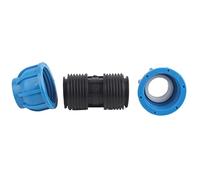 32mm to 32mm Water Pipe Straight Connector, PE Plastic, 4 Pieces - Durable Material, Ideal for Plumbing and Water Systems