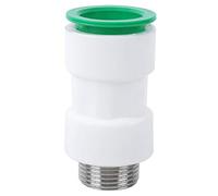 32mm to G1in Male Thread Plastic Straight Quick Connector for Pipe Fittings PPR PE PVC Compatible 90mm Length
