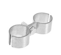 32mm Twin Tube Clamp, Galvanized Iron Bracket for Marine Applications | Compatible with a wide range of industrial machine setups, vehicle outfitting, and domestic plumbing installations.
