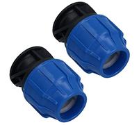 32mm x 1/2" MDPE Male Adapter Compression Coupling Fitting Water Pipe 2pk